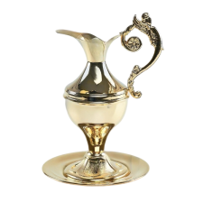 Vrč in podstavek za krščevanje (zlat)