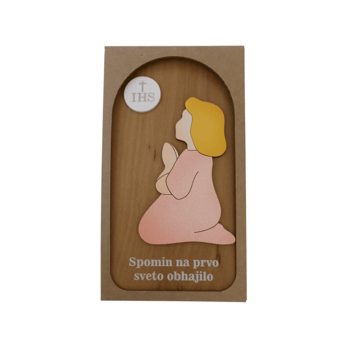 Plaketa za prvo sveto obhajilo (roza) Plaketa za prvo sveto obhajilo (roza)