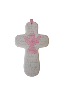 Križ moj angel varuh roza