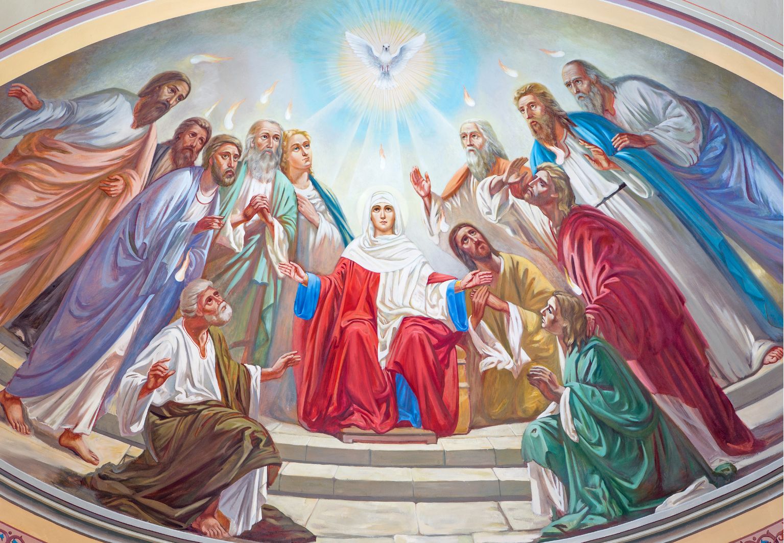 Freska, ki prikazuje binkošti