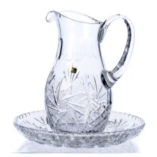 Vrč in podstavek za krščevanje (steklo, 4042)