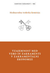 Vzajemnost med vero in zakramenti (Cerkveni dokument 180)