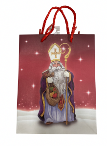 Darilna vrečka Miklavž rdeča (A4)