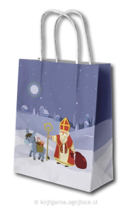 Darilna vrečka Miklavž modra