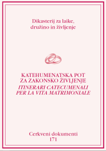 Cerkveni dokument 171 – Katehumenatska pot za zakonsko življenje
