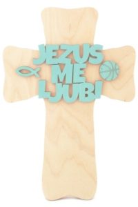 Križ Jezus me ljubi (moder) 776 Basileus